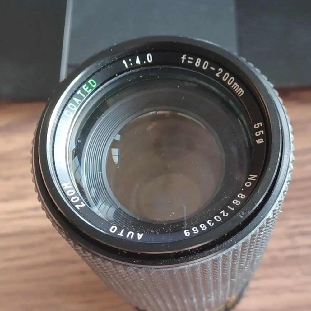 Vintage Sears Camera Lens Auto Zoom Multi-Coated F=80-200mm 1:4.0 Black, w/case